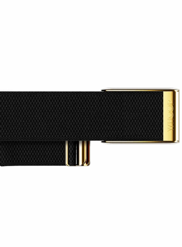 Плетёный ремешок для Whoop 4.0 SUPERKNIT LUXE BAND (Onyx with Gold)