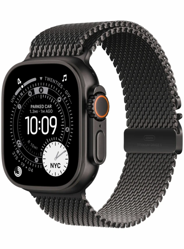 Apple Watch Ultra 3 49 мм Black Titanium Milanese Loop Black