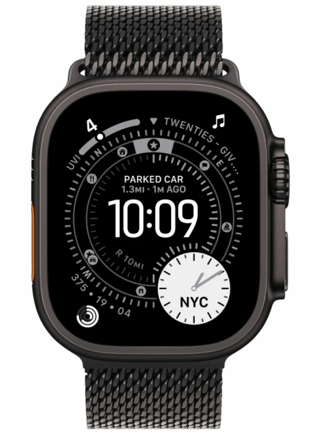 Apple Watch Ultra 3 49 мм Black Titanium Milanese Loop Black