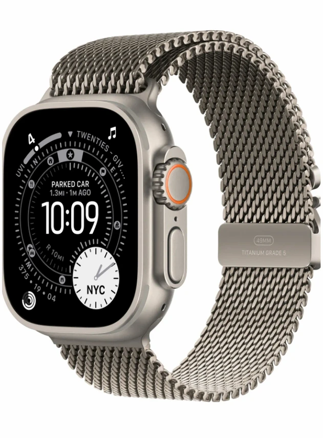 Apple Watch Ultra 3 49 мм Natural Titanium Milanese Natural Loop 
