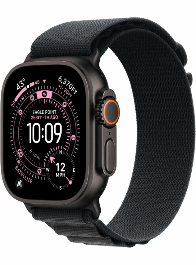 Apple Watch Ultra 3 49 мм Black Titanium Black Alpine Loop