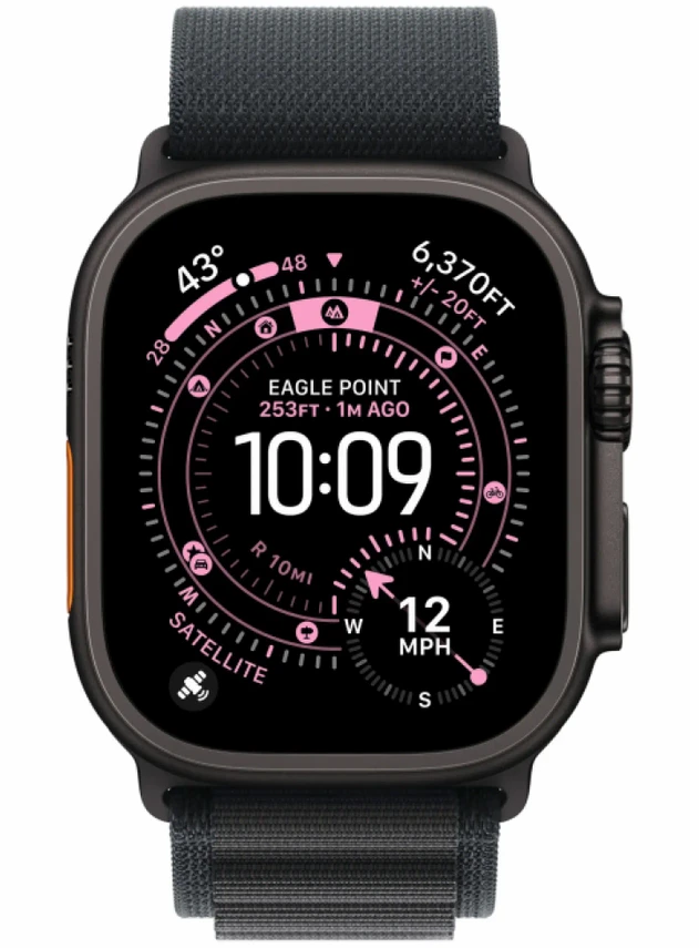 Apple Watch Ultra 3 49 мм Black Titanium Black Alpine Loop