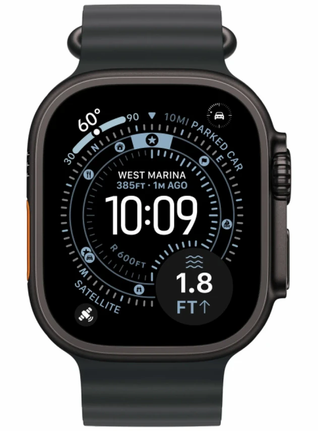Apple Watch Ultra 3 49 мм Black Titanium Black Ocean Band