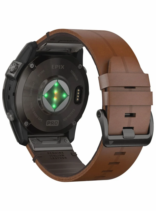 Garmin Epix Pro Gen 2 Sapphire 51 мм Карбоново-серый титан/каштановый, с кожаным и силиконовым ремешками