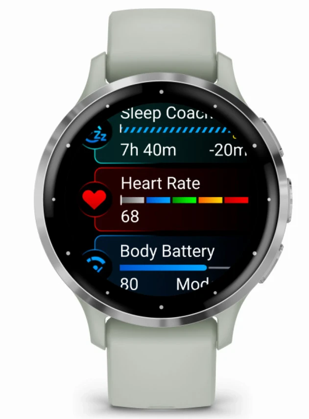 Garmin Venu 3S Шалфей, с силиконовым ремешком