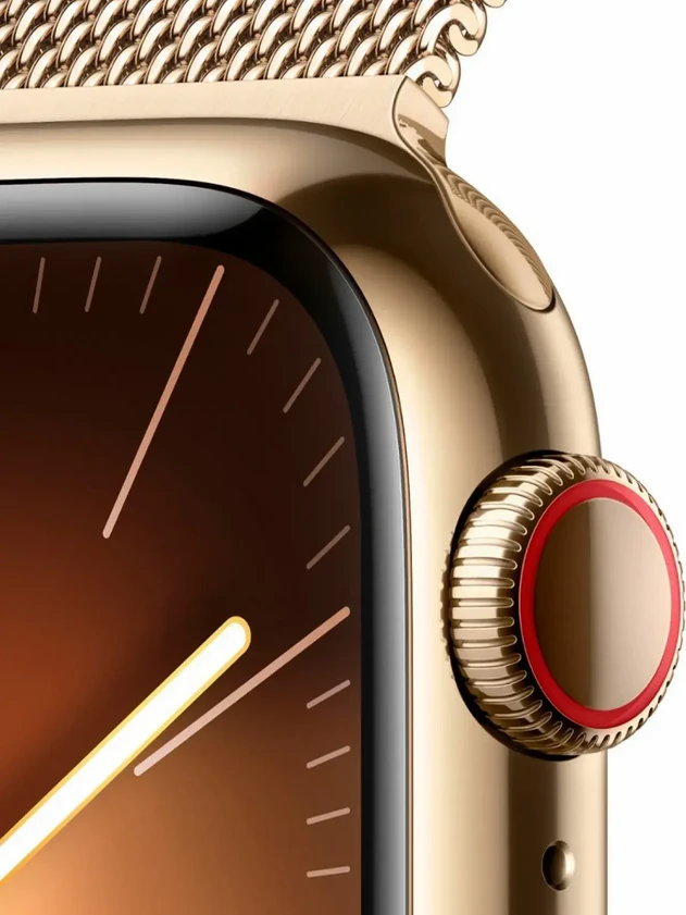 Watch 9 GPS, 41mm Gold Stainless steel, Gold Milanese Loop