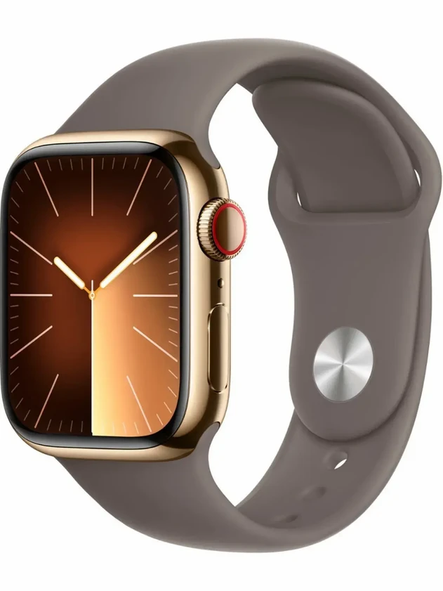 Watch 9 GPS, 45mm Gold Stainless steel, Clay Sport Band