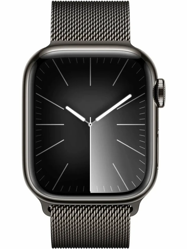 Watch 9 GPS, 41mm Graphite Stainless steel, Graphite Milanese Loop