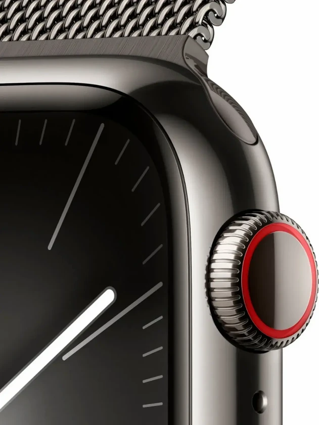 Watch 9 GPS, 41mm Graphite Stainless steel, Graphite Milanese Loop