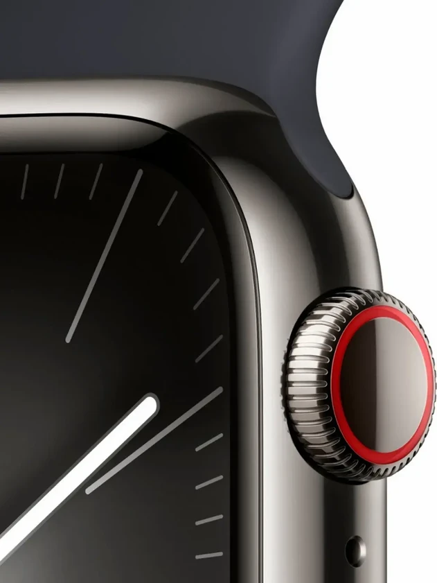 Watch 9 GPS, 45mm Graphite Stainless steel, Midnight Sport Band