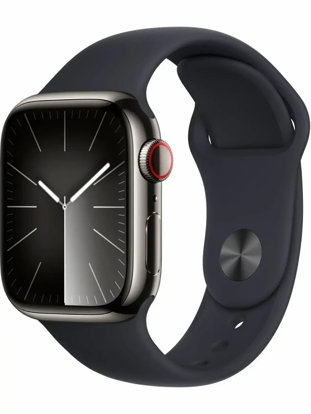 Watch 9 GPS, 45mm Graphite Stainless steel, Midnight Sport Band
