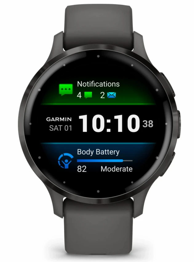 Garmin Venu 3S Серая галька, с силиконовым ремешком