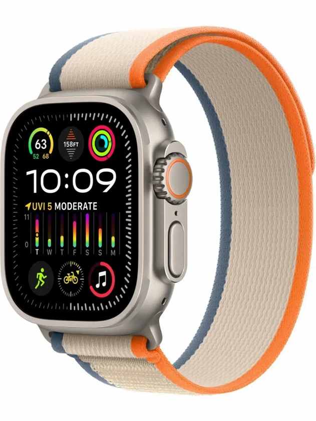 Watch Ultra 2, 49mm Trail Loop Бежево-оранжевый - S/M