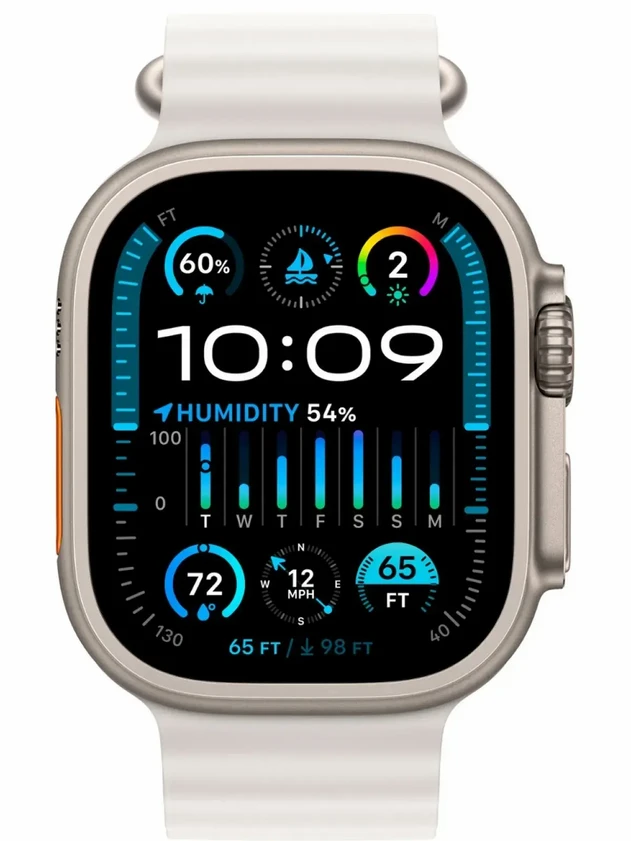 Watch Ultra 2, 49mm Ocean Band Белый
