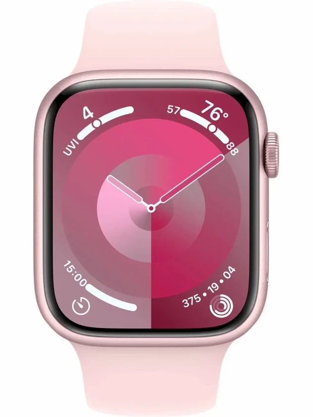 Watch 9 GPS, 45mm Pink Aluminium, Pink Sport Band - S/M