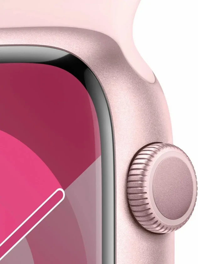 Watch 9 GPS, 45mm Pink Aluminium, Pink Sport Band - S/M