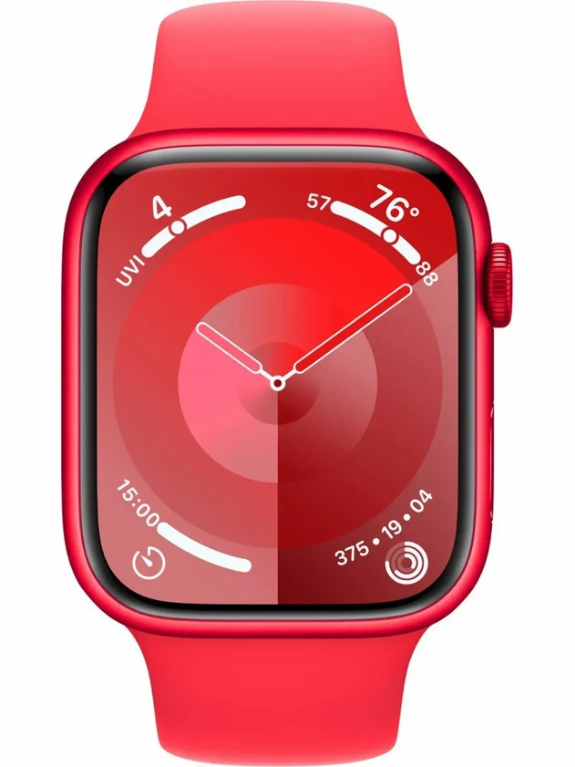 Watch 9 GPS, 45mm (PRODUCT) RED Aluminum, (PRODUCT) RED Sport Band - M/L