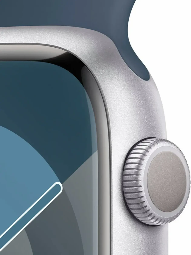 Watch 9 GPS, 45mm Silver Aluminium, Winter Blue Sport Band - M/L