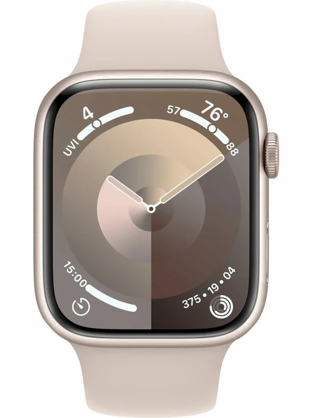 Watch 9 GPS, 45mm Starlight Aluminum, Starlight Sport Band, M/L