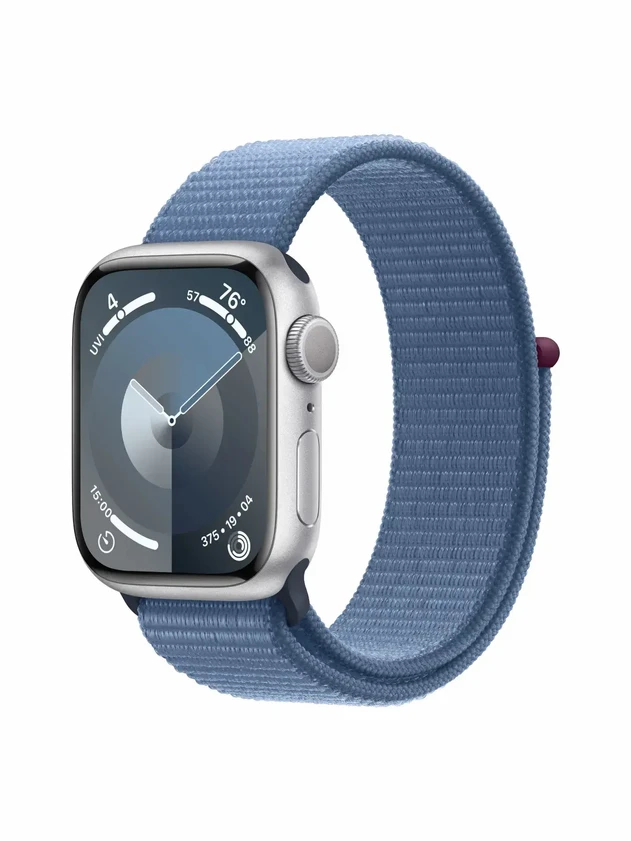 Watch 9 GPS, 41mm Silver Aluminium, Storm Blue Sport Loop
