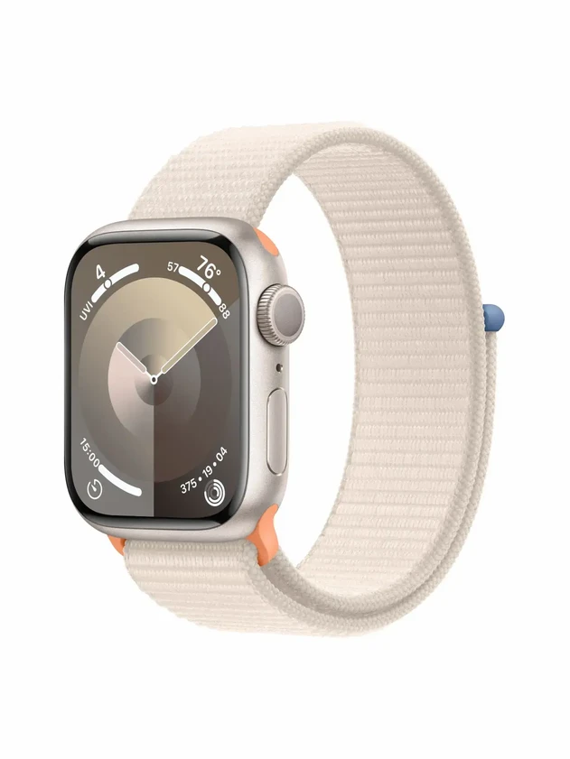Watch 9 GPS, 41mm Starlight Aluminium, Starlight Sport Loop
