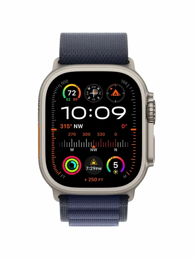 Watch Ultra 2, 49 mm, Natural, Alpine Loop, Navy - M