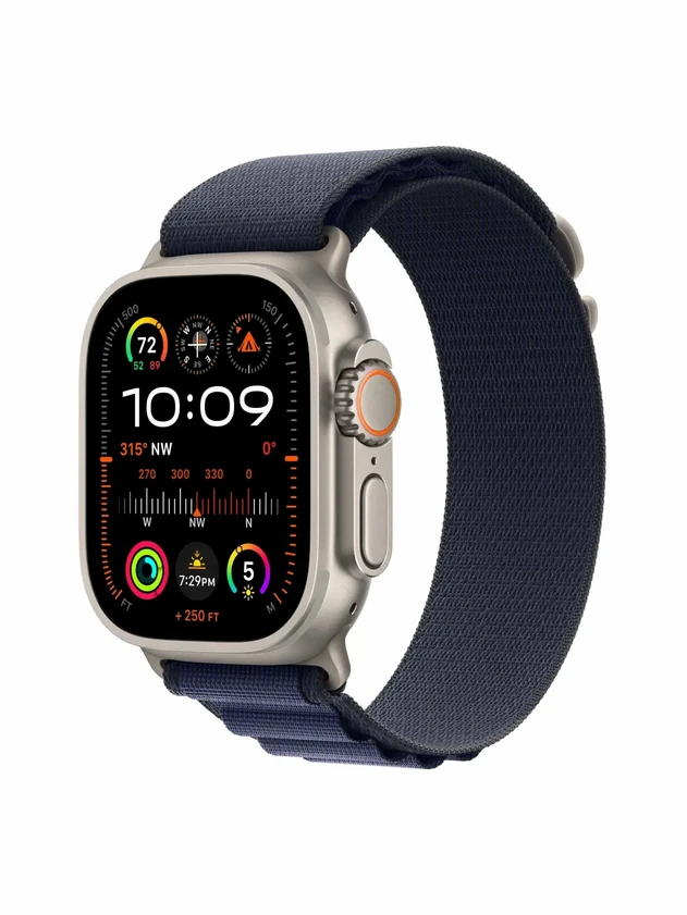 Watch Ultra 2, 49 mm, Natural, Alpine Loop, Navy - M