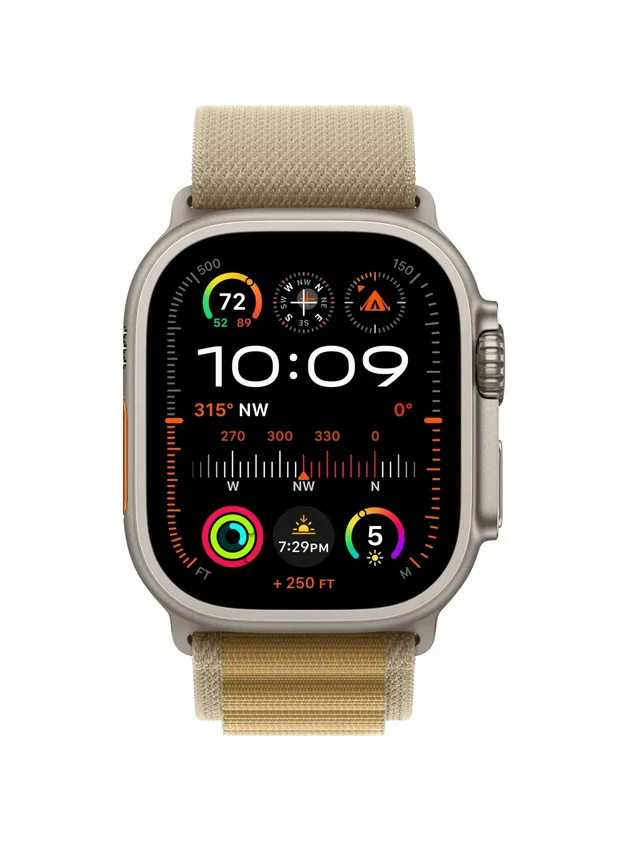 Watch Ultra 2, 49 mm, Natural, Alpine Loop, Tan - S