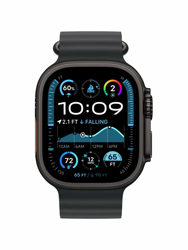 Watch Ultra 2, 49 mm, Black, Ocean Band, Black