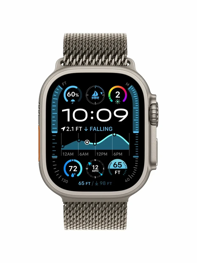 Watch Ultra 2, 49 mm, Natural, Titanium Milanese Loop, Natural - L