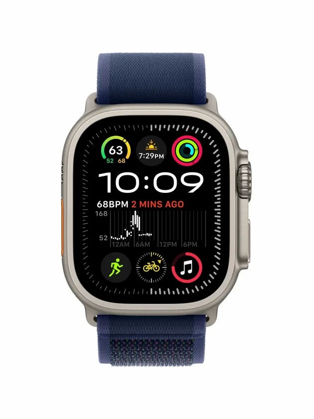 Watch Ultra 2, 49 mm, Natural, Trail Loop, Blue - S/M