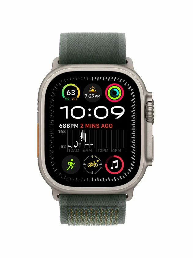 Watch Ultra 2, 49 mm, Natural, Trail Loop, Green - M/L