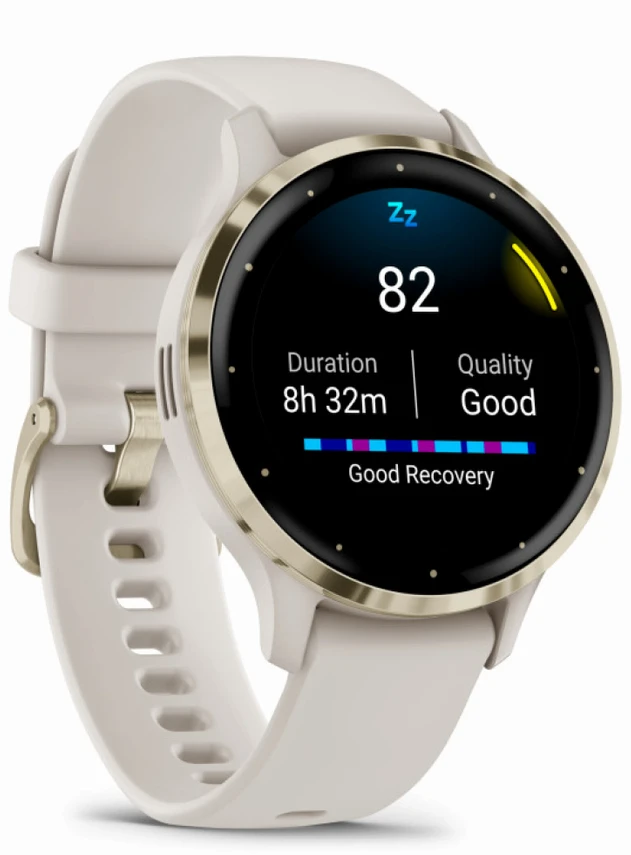 Garmin Venu 3S Слоновая кость, с силиконовым ремешком