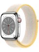 Apple Watch 8 41 мм Сталь, Нейлон, Серебристый, Сияющая звезда