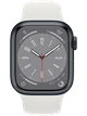 Apple Watch 8 45 мм Алюминий, Силикон, Тёмная ночь, Белый
