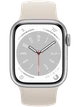 Apple Watch 8 45 мм Алюминий, Силикон, Серебристый, Сияющая звезда