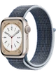 Apple Watch 8 45 мм Алюминий, Нейлон, Сияющая звезда, Синий шторм