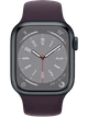 Apple Watch 8 45 мм Алюминий, Силикон, Тёмная ночь, Бузина