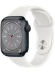 Apple Watch 8 45 мм Алюминий, Силикон, Тёмная ночь, Белый
