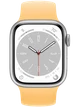 Apple Watch 8 45 мм Алюминий, Силикон, Серебристый, Солнечное сияние
