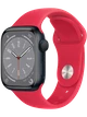 Apple Watch 8 41 мм Алюминий, Силикон, Тёмная ночь, Красный