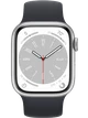 Apple Watch 8 45 мм Алюминий, Силикон, Серебристый, Тёмно-серый