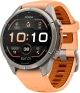 Garmin Fenix 9 Pro 43 мм (титановый, оранжевый силиконовый ремешок) Garmin Fenix 9 Pro 43 мм (титановый, оранжевый силиконовый ремешок)