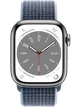 Apple Watch 8 45 мм Сталь, Нейлон, Серебристый, Синий шторм