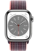 Apple Watch 8 41 мм Сталь, Нейлон, Серебристый, Бузина