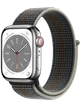 Apple Watch 8 41 мм Сталь, Нейлон, Серебристый, Тёмно-серый