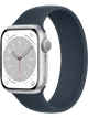 Apple Watch 8 45 мм Алюминий, Силикон, Серебристый, Синий шторм