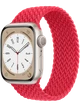 Apple Watch 8 45 мм Алюминий, Силикон/Ткань, Сияющая звезда, Красный
