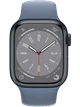 Apple Watch 8 45 мм Алюминий, Силикон, Тёмная ночь, Сланцево-синий