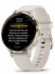 Garmin Venu 3S Слоновая кость, с силиконовым ремешком